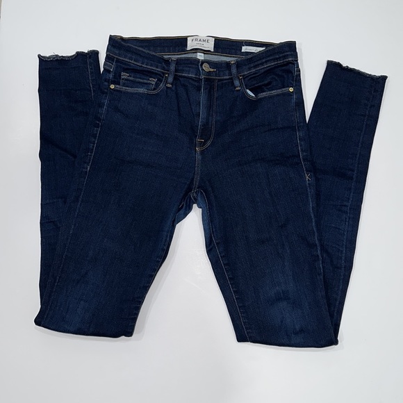 Skinny Jeans with raw hem by FRAME Size 28. - Picture 9 of 12
